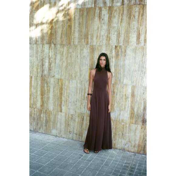 ZARA LONG BACKLESS DRESS - Picture 2 of 6